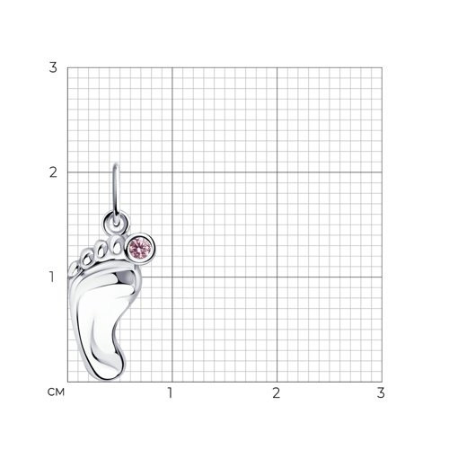 Подвеска из серебра с фианитом