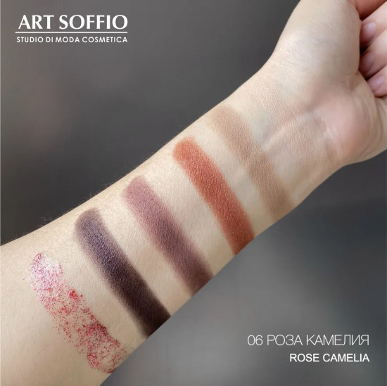 Палетка теней для век «Creates Graphics Top Professional Eyeshadow E-69», оттенок 06 Роза Камелия