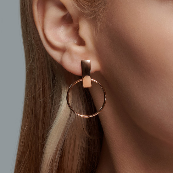 Серьги из золочёного серебра