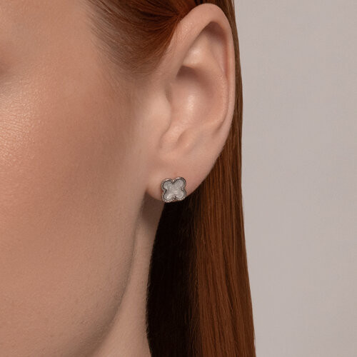 Серьги из серебра с эмалью