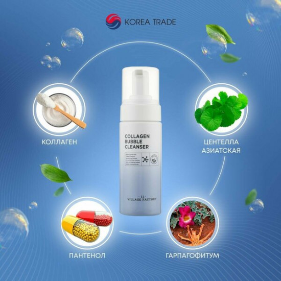 Пенка для умывания с коллагеном «Collagen Bubble Cleanser»