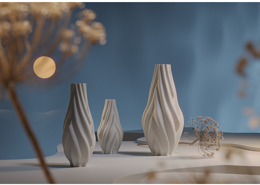 Ваза для сухоцветов «Wave» | Printed Art | DesignBoom | Фото 3
