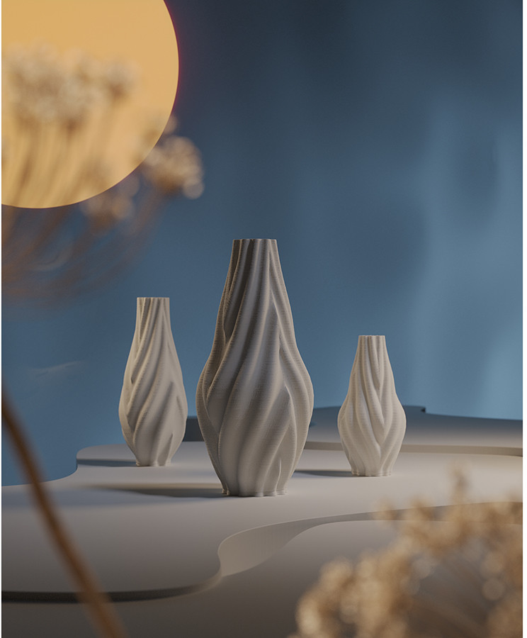Ваза для сухоцветов «Wave» | Printed Art | DesignBoom | Фото 4