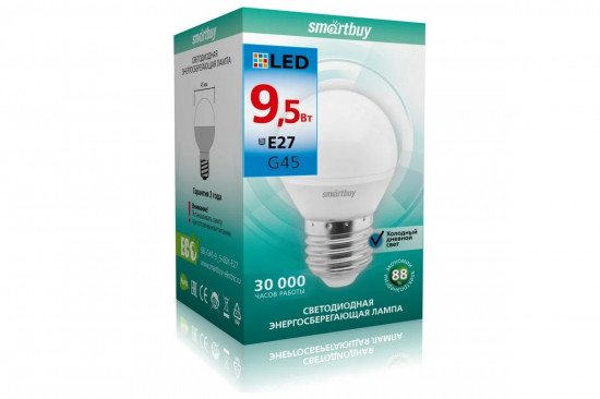 Светодиодная LED- лампа G45-9,5W/6000/E27