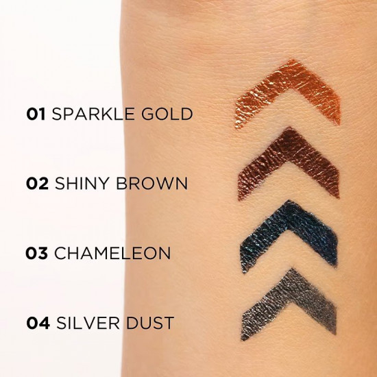Подводка для век сиюящая с глиттером «Variete», оттенок 02 Shiny Brown