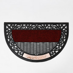 Коврик придверный полукруглый узорный «Welcome» - Фото 3