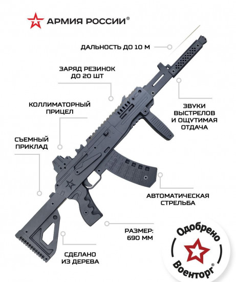 Резинкострел «Автомат АК-12»