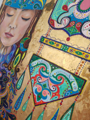 Картина ручной работы «Бабалар рухын тыңдау» - Фото 1