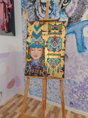 Картина ручной работы «Бабалар рухын тыңдау» - Фото 2