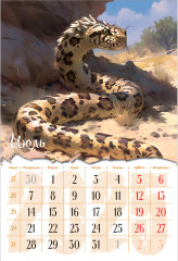 Календарь на спирали на 2025 год «Символ года 2. Фантастические змеи» - Фото 1