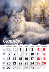 Календарь на спирали на 2025 год «Кошки. Живопись» - Фото 2