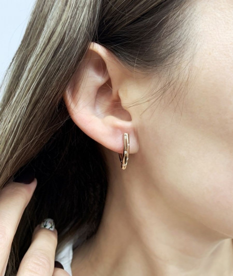 Серьги из серебра с фианитами