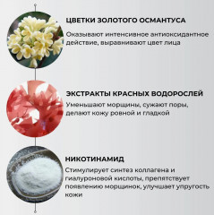 Крем-маска ночной для лица, шеи и декольте увлажняющий, омолаживающий «Ночной уход» - Фото 2