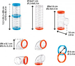 Набор прямых, поворотных и Т-образных туннелей для хомяков - Фото 1