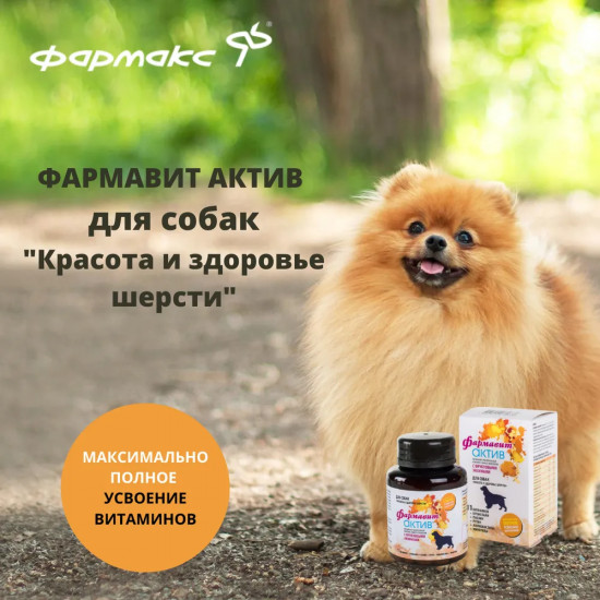 Витамины для собак средних и крупных пород «Фармавит Актив»