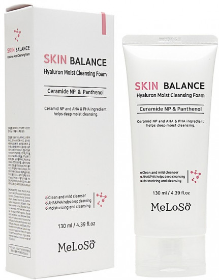 Пенка для умывания лица с пантенолом и керамидами «Skin Balance Hyaluron Moist Cleansing Foam»