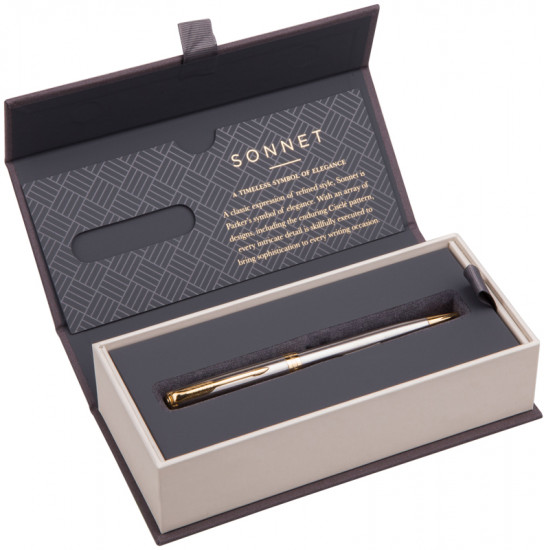 Ручка шариковая «Sonnet Stainless Steel GT» (черная)