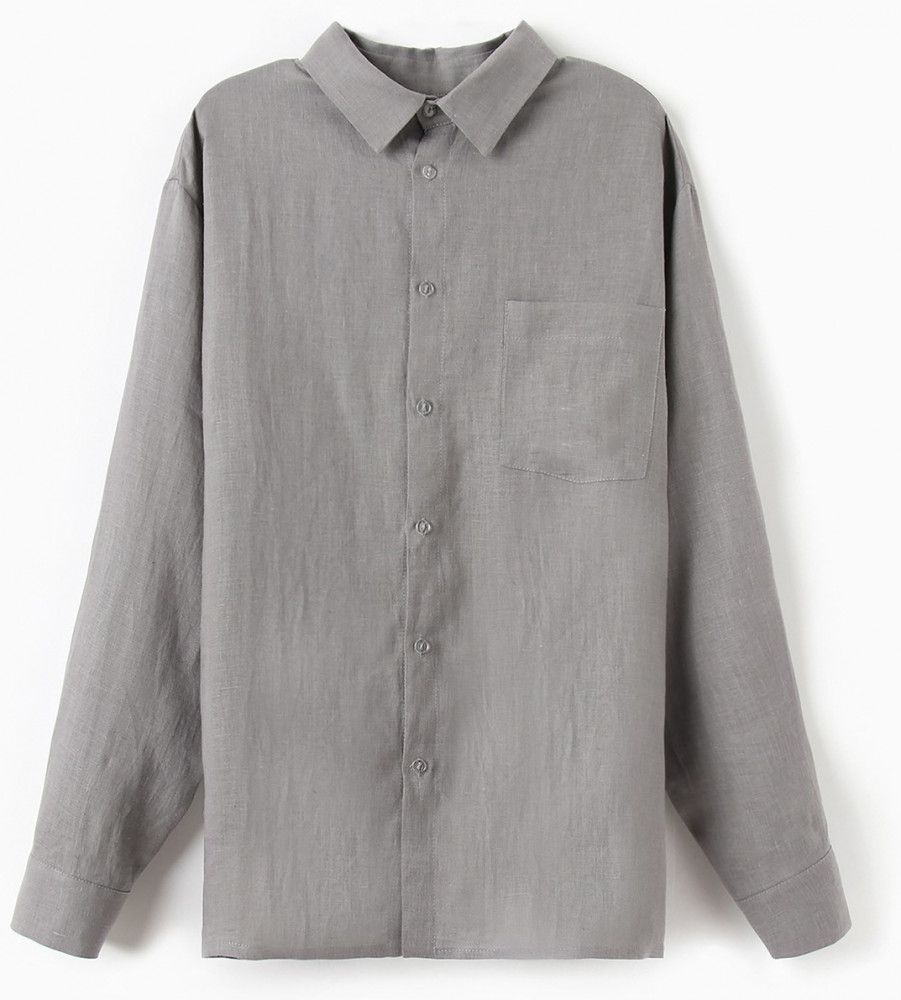 Рубашка мужская | Linen | MIST | Фото 5