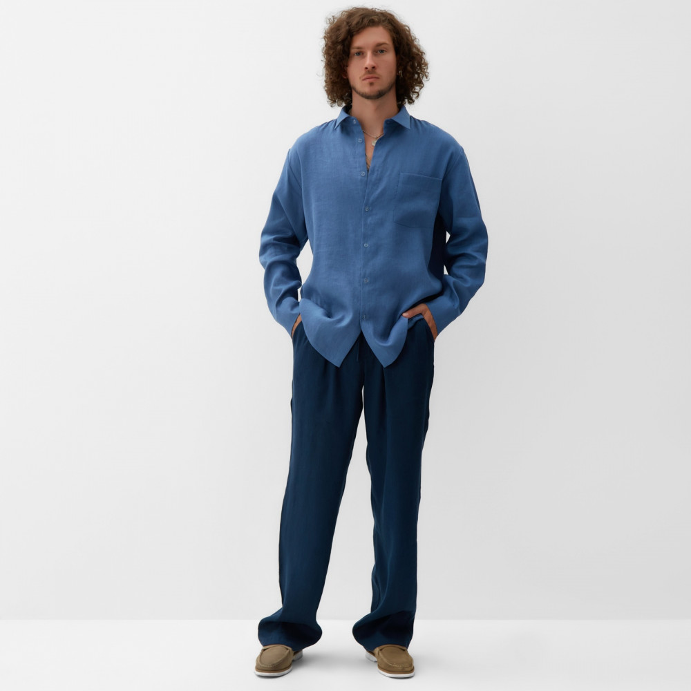 Рубашка мужская | Linen | MIST | Фото 1