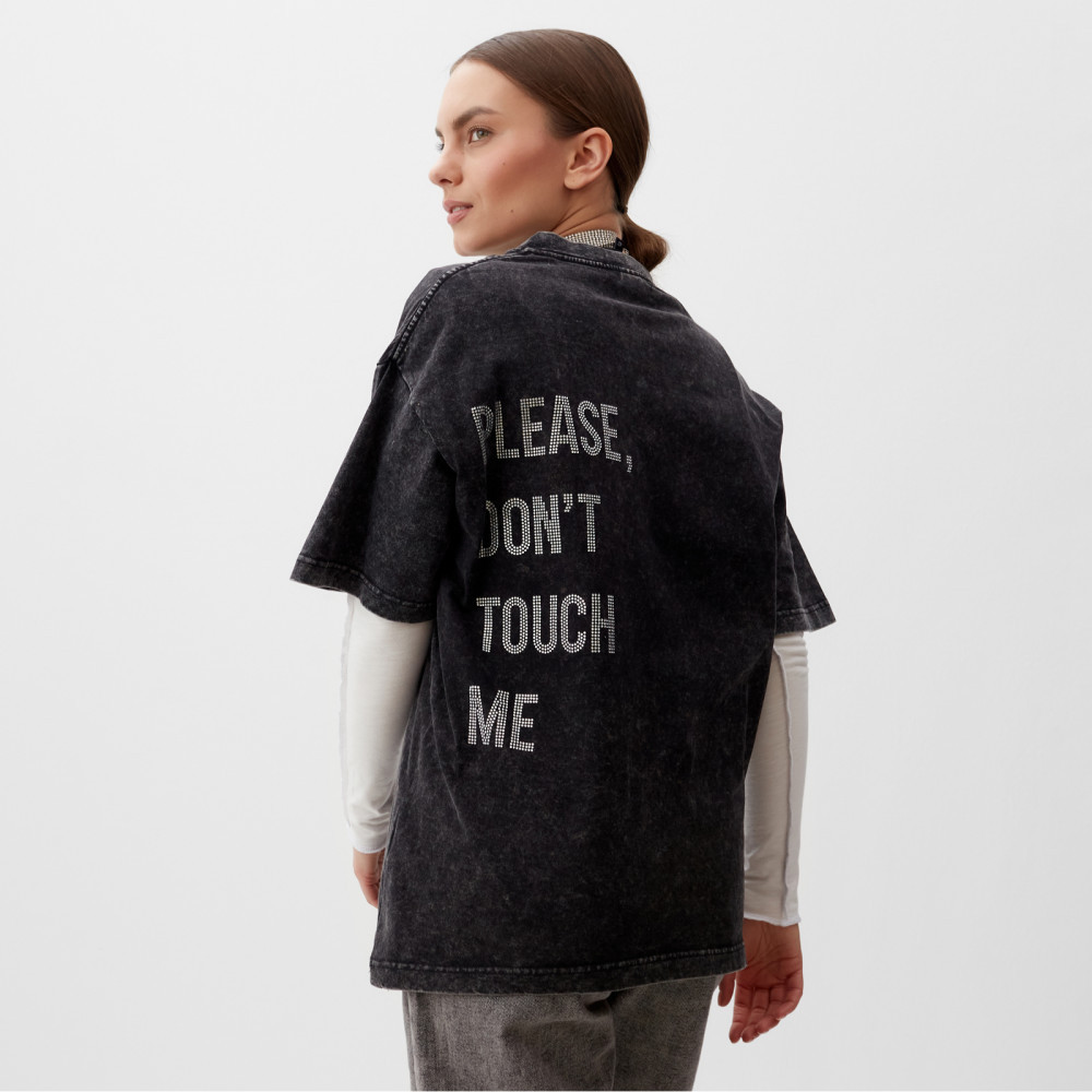 Футболка женская из вареного хлопка «Don’t touch me» | MIST | Фото 4