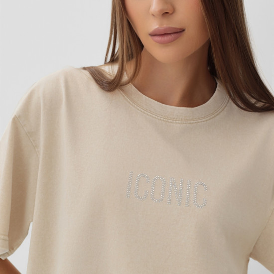 Футболка женская из вареного хлопка «Icon»