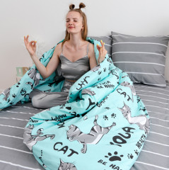 Комплект постельного белья «Йога кошки» - Фото 3