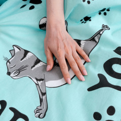 Комплект постельного белья «Йога кошки» - Фото 5