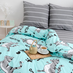 Комплект постельного белья «Йога кошки» - Фото 6