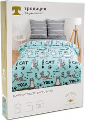 Комплект постельного белья «Йога кошки» - Фото 8