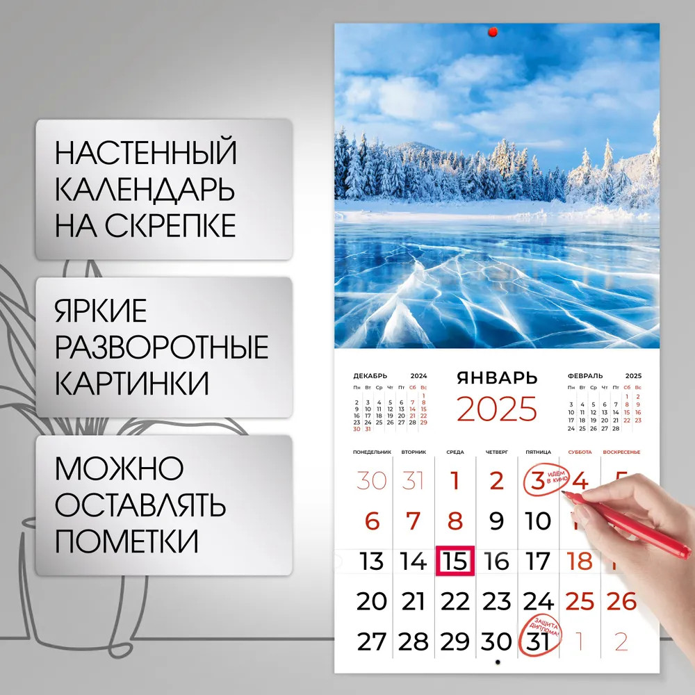 Календарь настенный на 2025 год «Времена года» | Фото 2