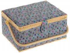 Шкатулка для рукоделия с подносом и набором для шитья - Фото 1