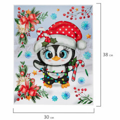 Наклейки для окон многоразовые двусторонние «Пингвин» - Фото 3