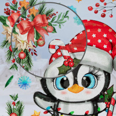 Наклейки для окон многоразовые двусторонние «Пингвин» - Фото 4