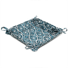 Набор полотенец в текстильной вазе «Орнамент белый» - Фото 1