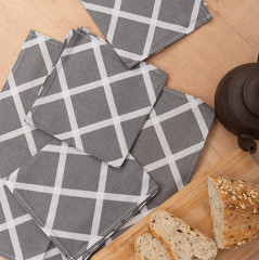 Набор салфеток декоративных «Клетка Грей» - Фото 1