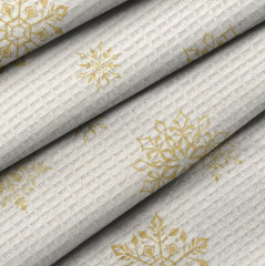 Комплект полотенец вафельных «Snowflakes» - Фото 2