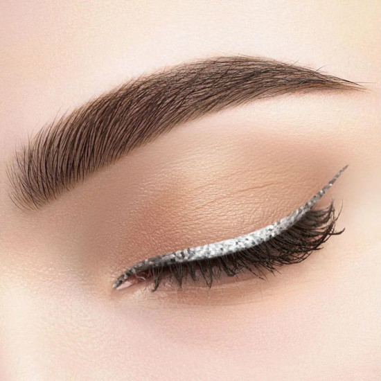 Подводка для глаз «Deep Liner Sparkly», оттенок 02 Серебро