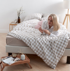 Комплект постельного белья «Клетка виши» - Фото 5