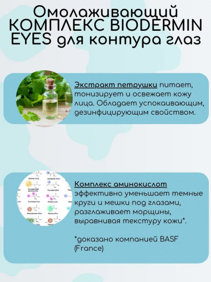 Крем для кожи вокруг глаз омолаживающий комплекс «Biodermin Eyes»