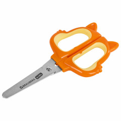 Ножницы  фигурные рукоятки с резиновыми вставками «Белочка» - Фото 4