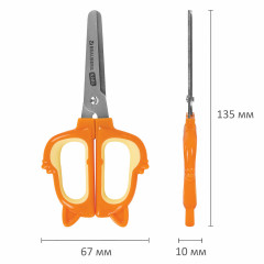 Ножницы  фигурные рукоятки с резиновыми вставками «Белочка» - Фото 6