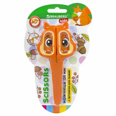 Ножницы  фигурные рукоятки с резиновыми вставками «Белочка» - Фото 8