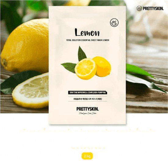 Маска для лица тканевая «Total Solution Essential Sheet Mask Lemon»