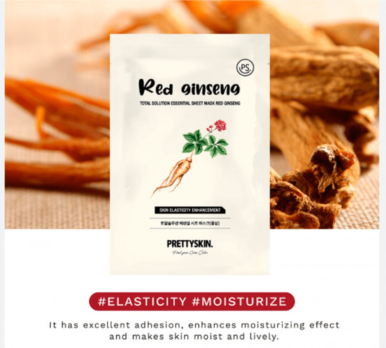 Маска для лица тканевая «Total Solution Essential Sheet Mask Red Ginseng»
