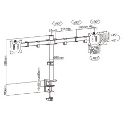 Кронштейн для двух мониторов настольный - Фото 18