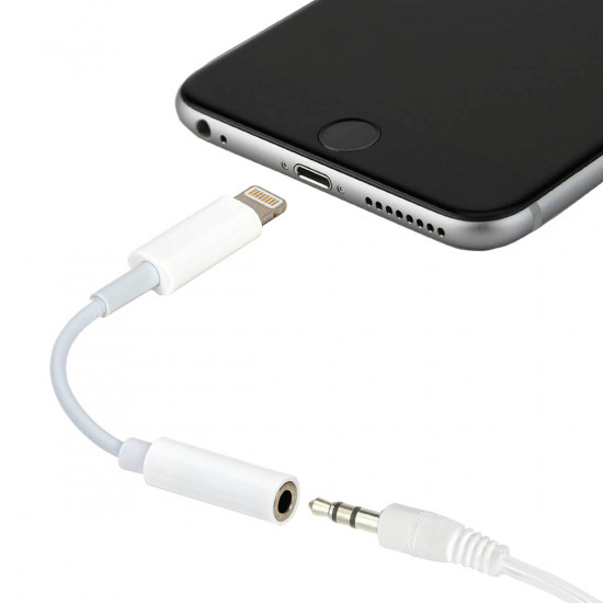Переходник для наушников Apple Lightning-mini jack 3.5 мм