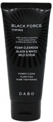Пенка-скраб для умывания мужская «For Men Black Force Black and White Mild Scrub Foam» - Фото 1