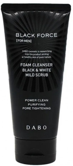 Пенка-скраб для умывания мужская «For Men Black Force Black and White Mild Scrub Foam»