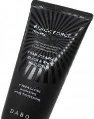 Пенка-скраб для умывания мужская «For Men Black Force Black and White Mild Scrub Foam» - Фото 2