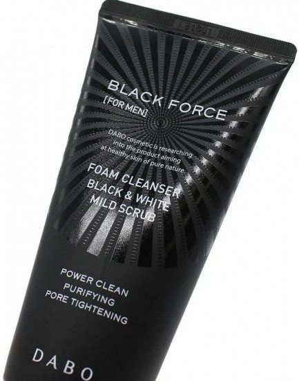 Пенка-скраб для умывания мужская «For Men Black Force Black and White Mild Scrub Foam»